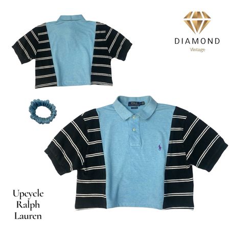 Upcycle Ralph Lauren Crop T Shirt (Dv-9-141)
