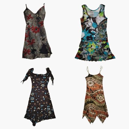 Y2K Graphic Mesh Dresses