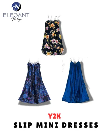 Y2K Slip Midi Dresses - EV1732