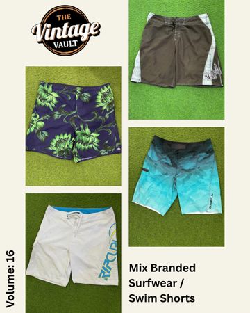 Vêtements de surf de marque / Shorts de bain, y compris Billa Bong, Quick Silver, Hurley et d'autres, Volume-16, 10 pièces