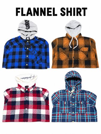Camisas de flanela com capuz