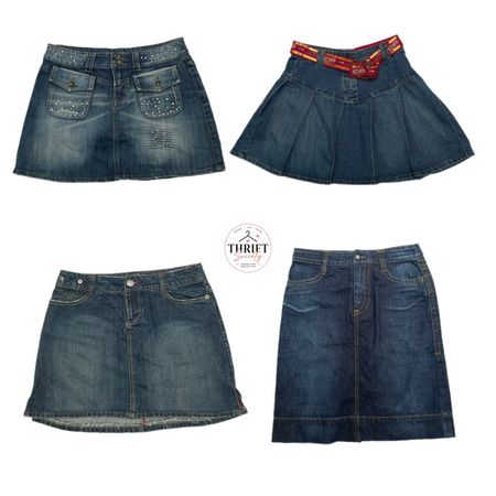 Y2K Low-Rise Denim Mini Skirt Vault ( TS-59 )