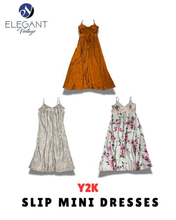 Y2K Slip Midi Dresses - EV1737