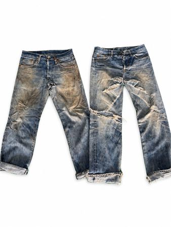 Old lives vintage all pieces, damage jeans, bootcut  salvage straight fit mix