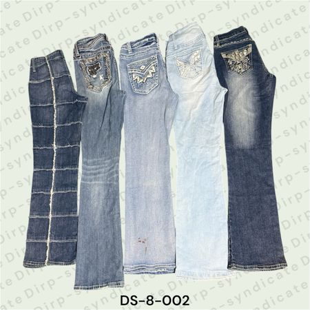 Y2K Embroidery Jeans – Trendy Vintage Denim (DS-8-002)