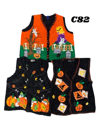 Super vintage Halloween Sweaters (Tiara, Studio, Bobbi Brooks and brand x) C#82