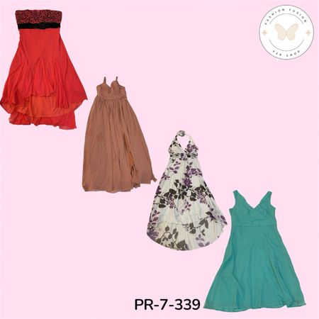 Women’s Vintage Printed Polyester Dress – Retro Y2K Fashion Look (PR-7-339)