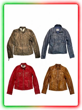20pcs Y2K Vintage Ladies Leather Jackets – Couleurs accrocheuses – Note A/B (YLJ-28)