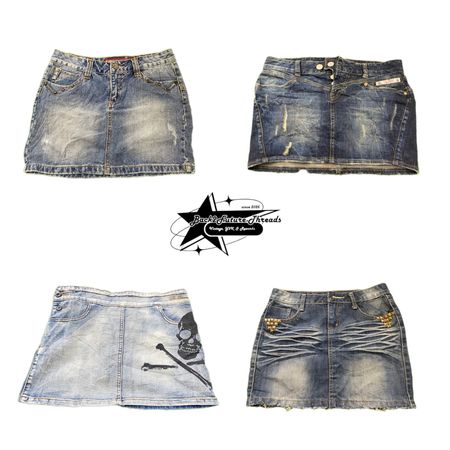 Y2k NYC IT GIRL DENIM MINI SKIRT B2F-150