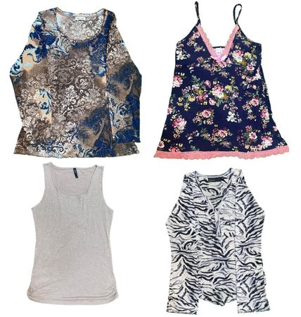 Y2K bedruckte und Boho-Tops-Mix