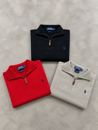 Ralph Lauren 1/4 Zip Sweaters - [TS-0938]