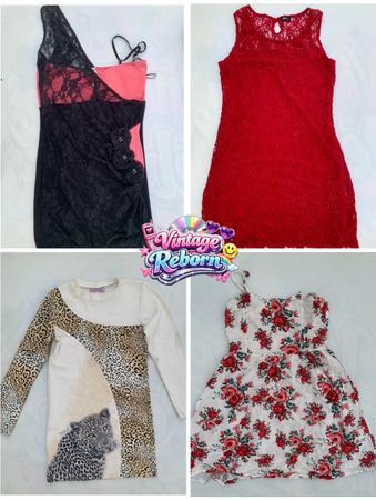 Red Lace & Floral Dress Going Out Edit | VR-419