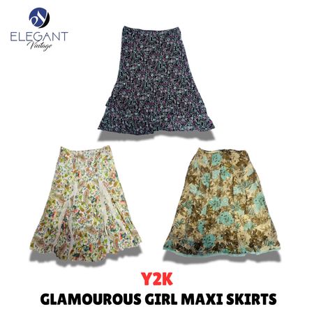Y2K Glamourous Girl Maxi Skirts - EV1026
