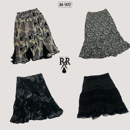 Y2k Black Gothic Poly Skirts (AA-1472)