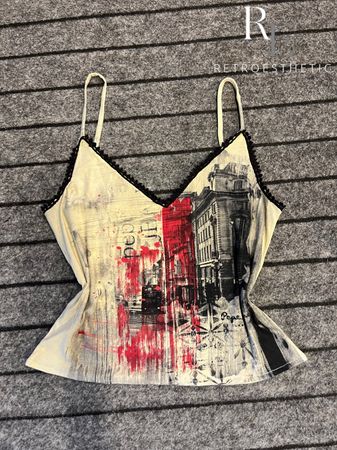 Upcycled Vintage Printed Cami Tops