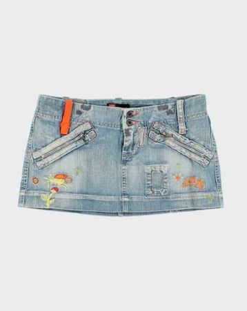 Y2K mini denim Skirt