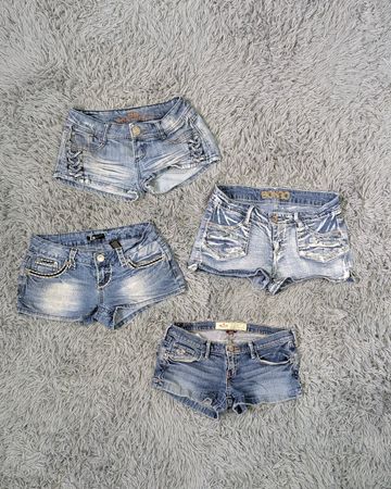 ***Y2K Micro Mini Jean Shorts Bundle