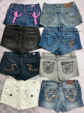 R600 Y2k Upcycled Embellished Sexy Hot Shorts