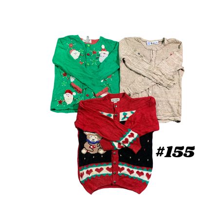 Wholesale Vintage Christmas Sweaters Bundle | 10pcs Women’s Holiday Cardigans Mix (Tiara International, Croft & Barrow , S-L) C#155