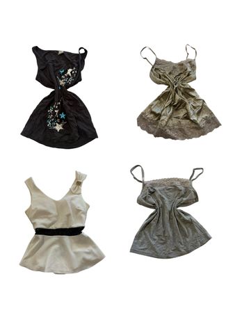 Y2K Black Geometric Pattern Camisoles-ST-312