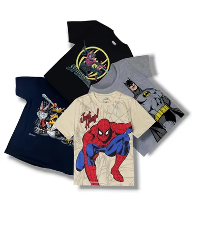 Kids cartoon printed t shirts
