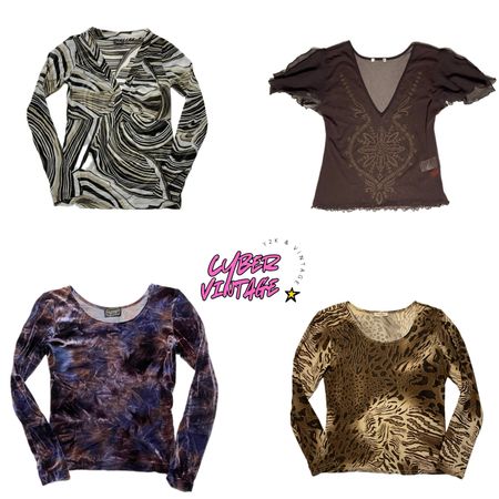 Y2K Brown & Earth Tone Long Sleeves (MH-099)