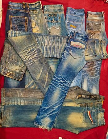 Faded woshd jeans