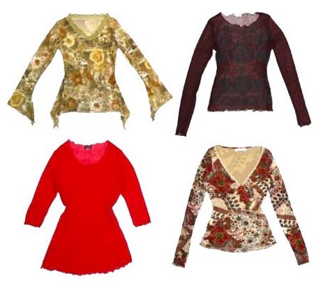 Y2K Romantic Grunge Mesh Tops
