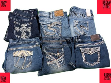 DESIGNER BOOTCUT JEANS BRAND'S INCLUDED SILVER, MAURICES,ETC