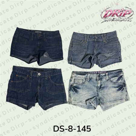 Y2K Denim Mini Shorts – Vintage Low Rise Style (DS-8-145)