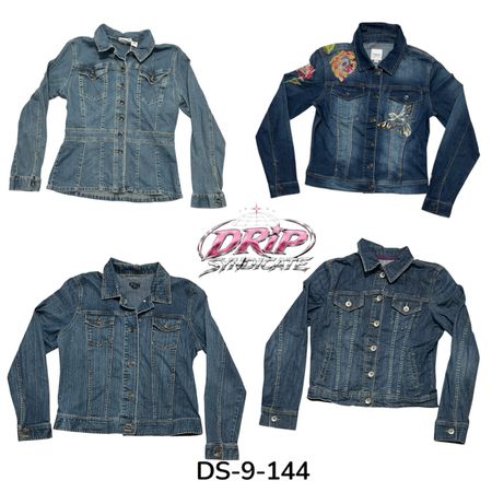 Y2K Denim Jacket With A Relaxed Streetwear Fit (DS-9-144)