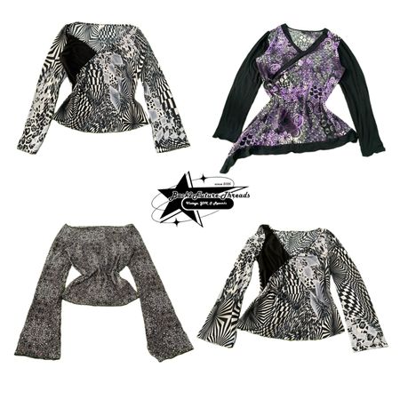 Y2k Nature Vibe Girl Camiseta de Manga Longa B2F-161