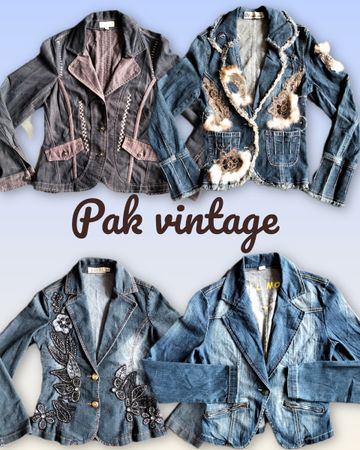 Jaqueta ajustada em denim Y2K 18 peças