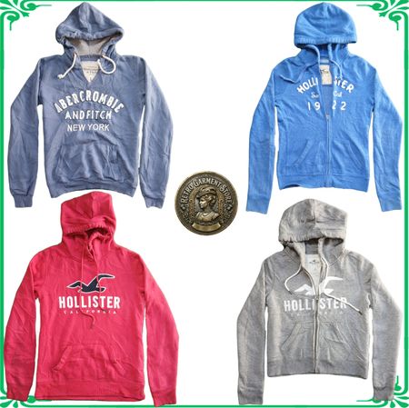 Hollister Abercrombie Y2K Vintage Zip Up Pullover Button Accent Fashion Hoodies Collection Lot A75