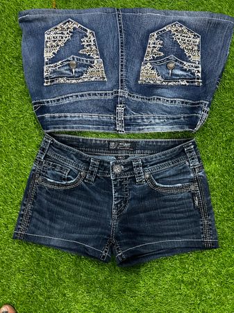 Silver &0ther brands mini shorts & skirt (BN 553)