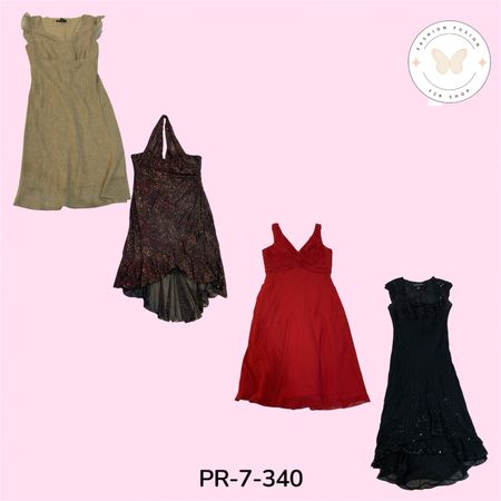 Women’s Floral Print Poly Dress – Chic Retro Summer Outfit (PR-7-340)