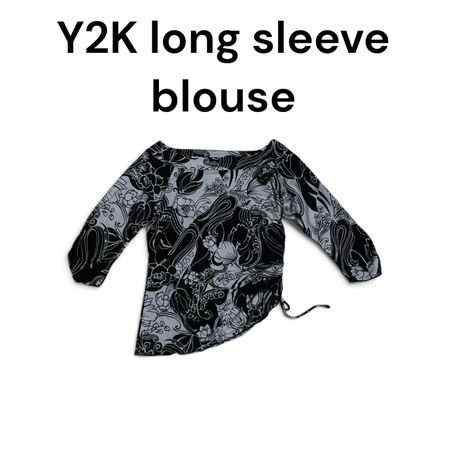Y2K long sleeve blouse