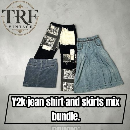 Y2k jean short and skirt #206