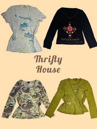Y2k 2000s Floral & Paisley Long Sleeve Mix(TH/623)