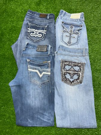 Y2K embroidered Mens Staright/Baggy Jeans
