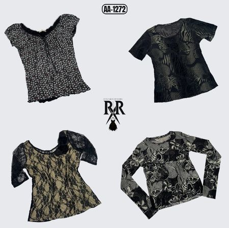 Y2K Black Gothic Mix Tops (AA-1272)
