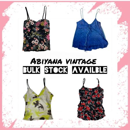 Y2K Cami Tops – Floral, Lace & Mesh -AV-133