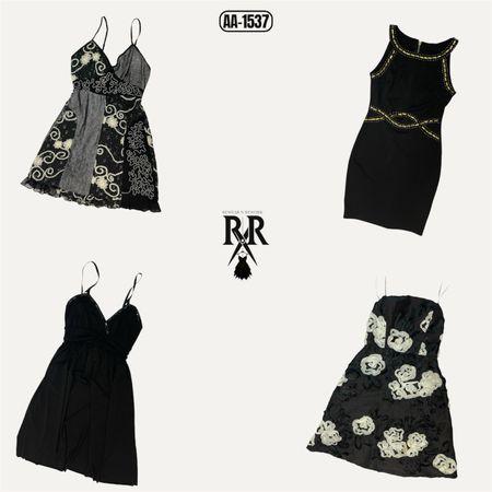 Y2K Dark Elegance Mix Dress (AA-1537)
