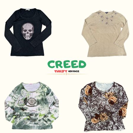 Y2K Full sleeves Beaded Tops (CV:059)