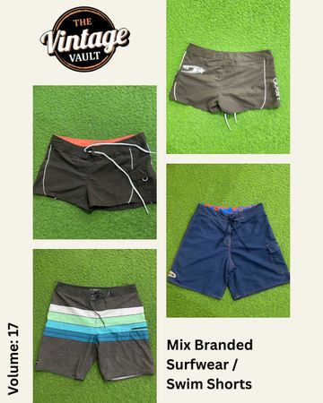 Vêtements de surf de marque / Shorts de bain, y compris Billa Bong, Quick Silver, Hurley et d'autres, Volume-17, 10 pièces