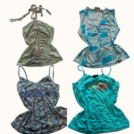 Y2K Boho Bloom Cami Tops - ST-099