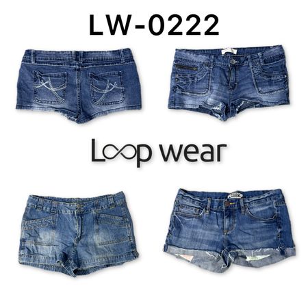 Y2K Denim Mikromini-Shorts