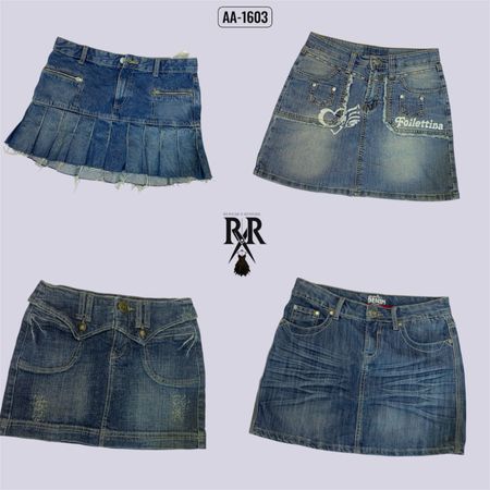 Y2K IT Girl Denim Midi Skirts (AA-1603)