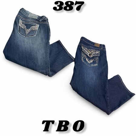 Y2k detailing & Embroidery Denim Capri Jeans (Brands) Earl & Amethyst jeans etc #386.