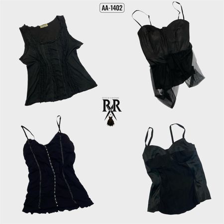 Y2k Black Gothic Cami (AA-1402)